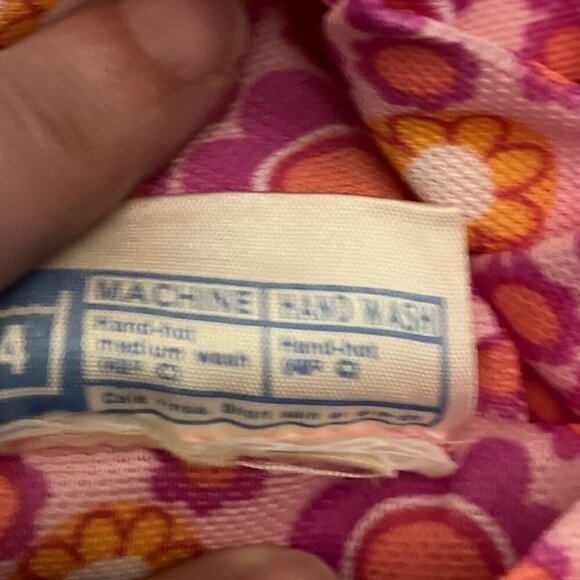 Vintage MOD Pink Floral Dress - Picture 10 of 11